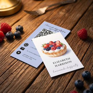 Waterverf Besfruit Taart Gebak Bakkerij Chef Visitekaartje