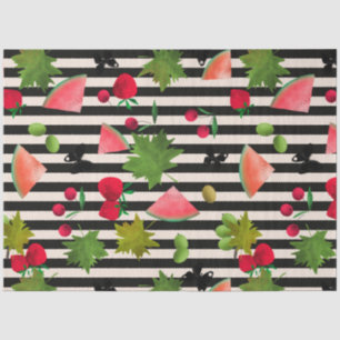 Waterverf bessen tuinkeukenzomer tissuepapier