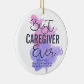 Waterverf Beste zorgverlener ooit Keramisch Ornament (Rechts)