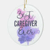 Waterverf Beste zorgverlener ooit Keramisch Ornament (Links)