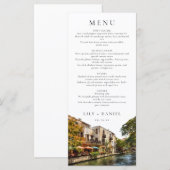 Waterverf Bestemming Trouwen in San Antonio Menu (Voorkant / Achterkant)