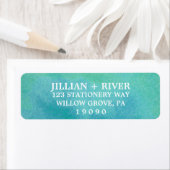 Waterverf Bestemmingskenmerk Beach Weddenschap Etiket (Insitu)