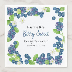 Waterverf Besy Zoete Blauwe Baby Shower Servetjes Servet