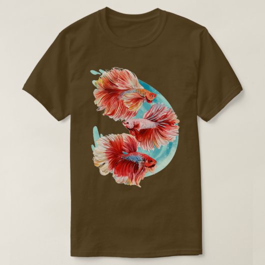 Waterverf betta t-shirt (Design voorkant)
