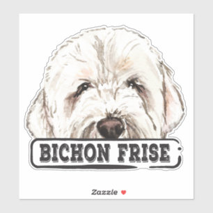Waterverf Bichon Frise Sticker