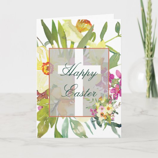 Waterverf biedt aangepaste Kaart voor paasvakantie (Voorkant)