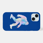 Waterverf Bigfoot iPhone 15 Hoesje (Achterkant horizontaal)