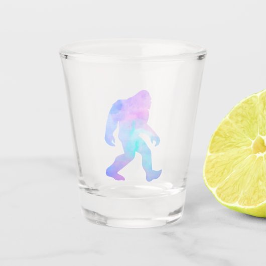 Waterverf Bigfoot Shot Glas (Voorkant)