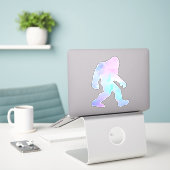 Waterverf Bigfoot Sticker (Laptop op bureau)
