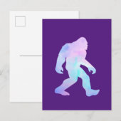 Waterverf Bigfoot Uitnodiging Briefkaart (Voorkant / Achterkant)