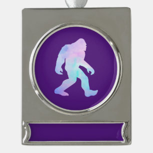 Waterverf Bigfoot Verzilverd Banner Ornament