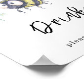 Waterverf bij - Drinken Poster (Hoek)