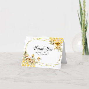 Waterverf bijen baby shower Dank je kaart