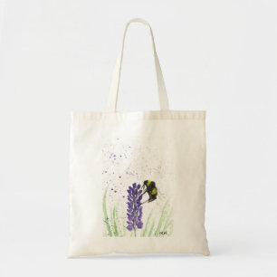Waterverf bijen en lavendel tote bag