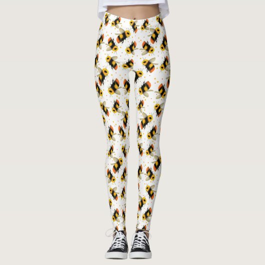 Waterverf Bijen Leggings (Voorkant)