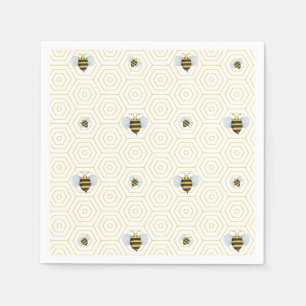 Waterverf-bijenpatroon Servet