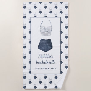 Waterverf bikini bruiloft bachelorette favoriet strandlaken