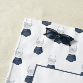 Waterverf bikini bruiloft vrijgezellenfeest cadeau strandlaken (In situ)