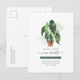 Waterverf Binnenshuis Plant Botanische beweging Aankondigingskaart