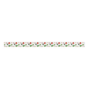 Waterverf biologische groenten grosgrain lint