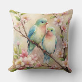 Waterverf  Bird Art Sierkussen (Voorkant)