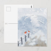 Waterverf Birds Briefkaart | Natuur (Voorkant / Achterkant)