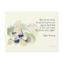 Waterverf Birds Robert Browning Poem