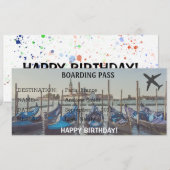 Waterverf Birthday verrassing Venice card (Voorkant / Achterkant)