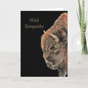 Waterverf Bison Buffalo Natuur in het wild Kaart