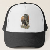 Waterverf Bison Buffalo Natuur in het wild Trucker Pet (Voorkant)