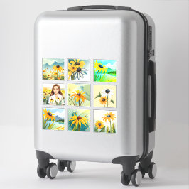 Waterverf Black-eyed Susan flower Scrapbook Sticker