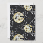 Waterverf Black Haunted House Halloween Party Kaart (Achterkant)