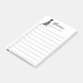 Waterverf Black Lab Dog gepersonaliseerd om lijst Post-it® Notes (Schuin)