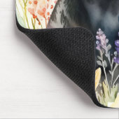 Waterverf Black Labrador Retriever en Flowers Muismat (Hoek)