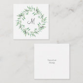 Waterverf Black Olive Wreate Notitiekaartje (Voorkant / Achterkant)