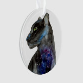 Waterverf Black Panther - Animal Ornament (voorkant)