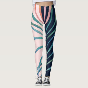 Waterverf blad, abstracte natuur print. leggings