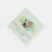 Waterverf bladeren 08e bruiloft diner servet (Hoek)