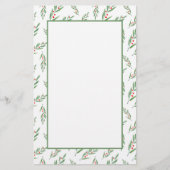 Waterverf bladeren en bessen briefpapier (Voorkant)