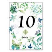 Waterverf bladeren en vlinders Oerwoud Kaart (Voorkant)