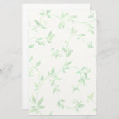 Waterverf bladeren patroon briefpapier (Voorkant / Achterkant)