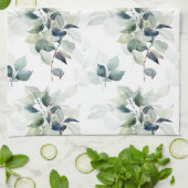 Waterverf bladeren theedoek (Gevouwen)
