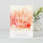 Waterverf bladeren, vrijgezellenfeest van de confe kaart (Staand voorkant)