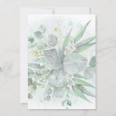 waterverf bladgroen | bruiloft kaart (Achterkant)