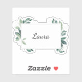 Waterverf bladgroene botanische  sticker (Vel)