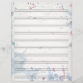 Waterverf Blanco blad muziek 10-inch (Achterkant)