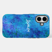 Waterverf blauw Abstract Case-Mate iPhone Case (Achterkant (horizontaal))