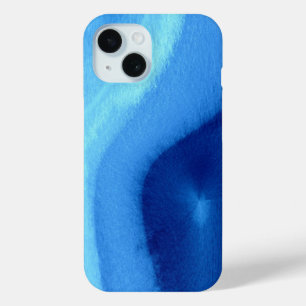 Waterverf Blauw Agate Abstracte telefoonkwestie