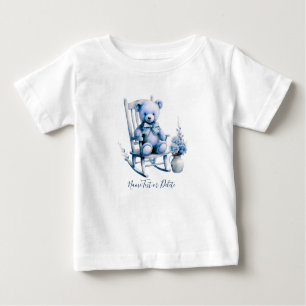 Waterverf Blauw Baby Beren Baby T-shirt