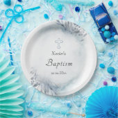 waterverf blauw bladerblad Baptisme Papier Bord (Feest)